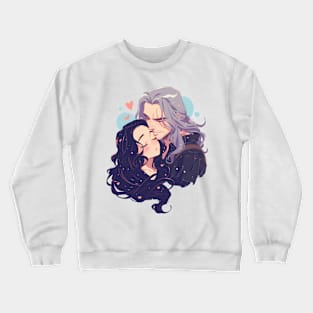 The Sorceress and the Monster Hunter - Valentine - Anime Style - Witcher Crewneck Sweatshirt